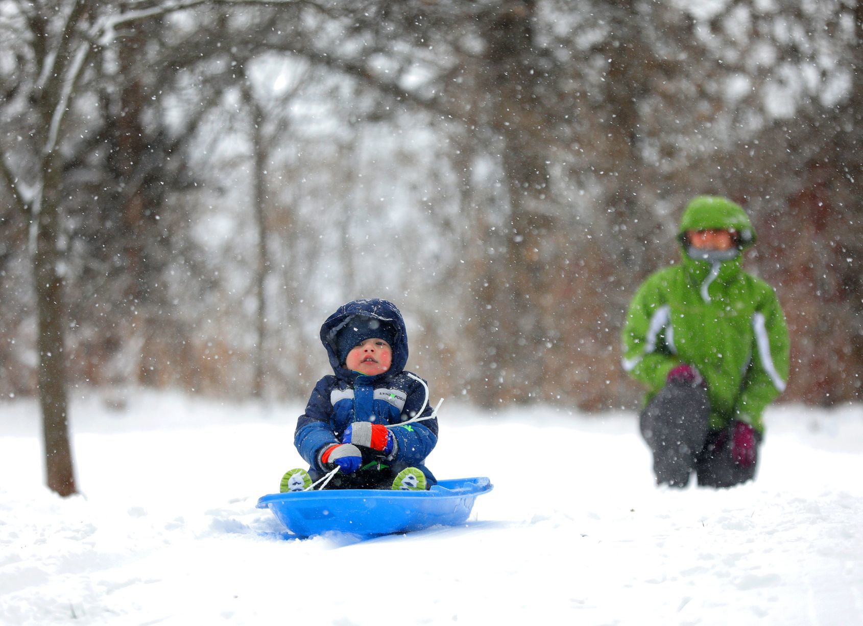 Afternoon snowfall blankets Sunday's blanket